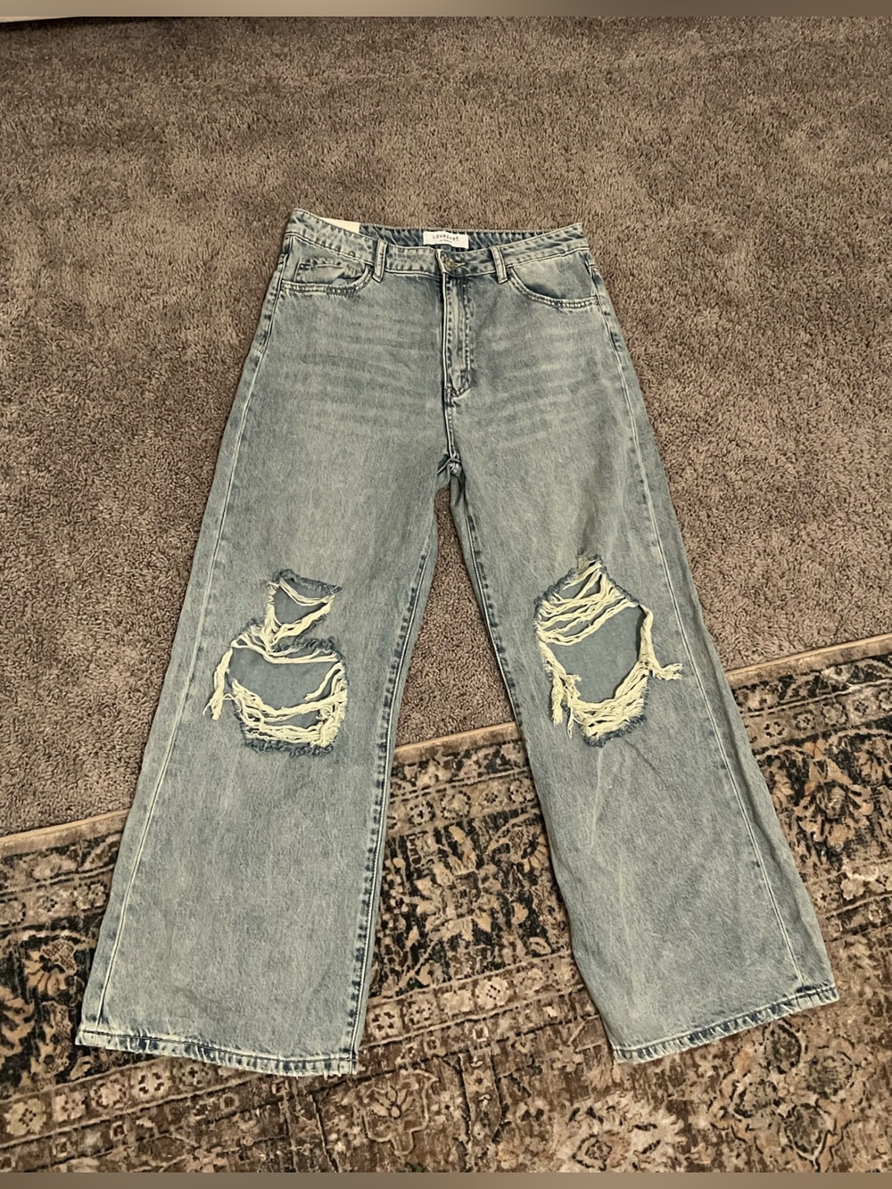 Lovervet by Vervet straight leg distressed jeans